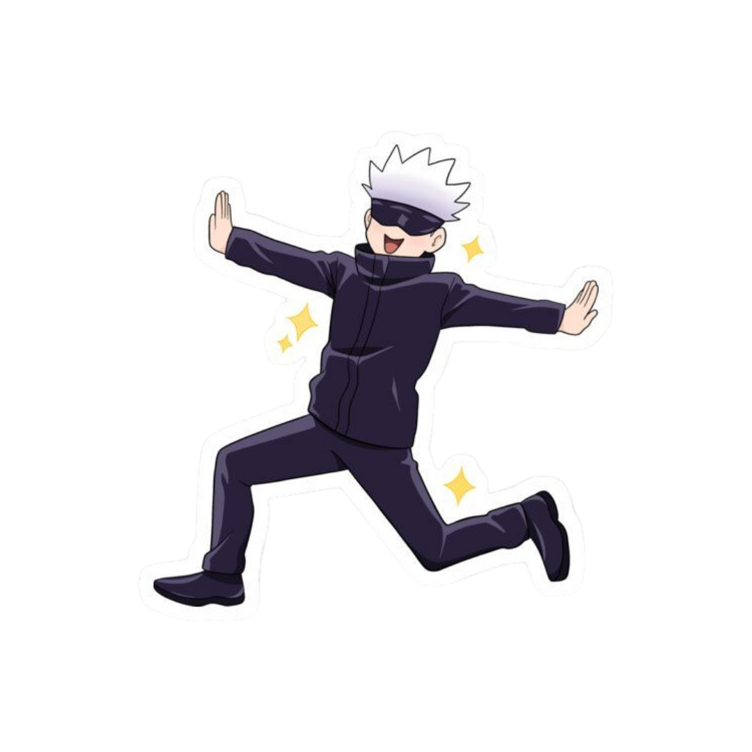 Satoru Gojo Happy Jujutsu Kaisen Anime stickers