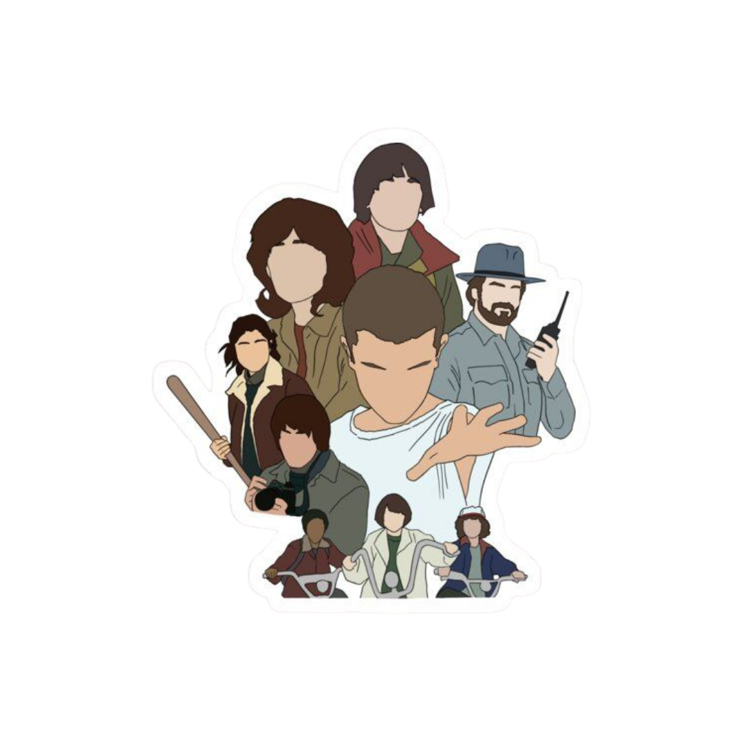 Stranger Things Casts | Stranger Things Premium Sticker | TV Series