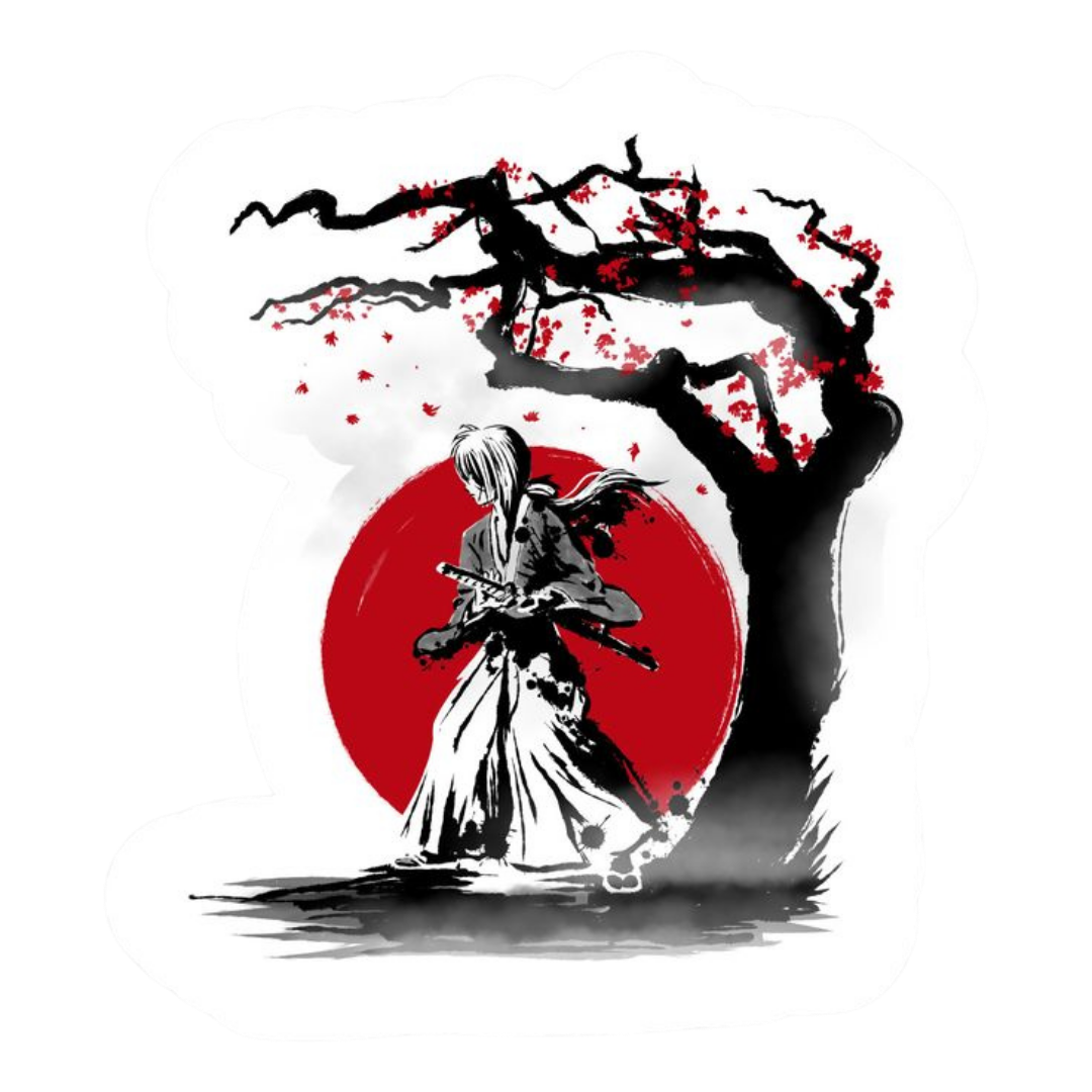 Rurouni Kenshin Anime Sticker 14 | Himura Kenshin Aesthetic Samurai Premium Sticker