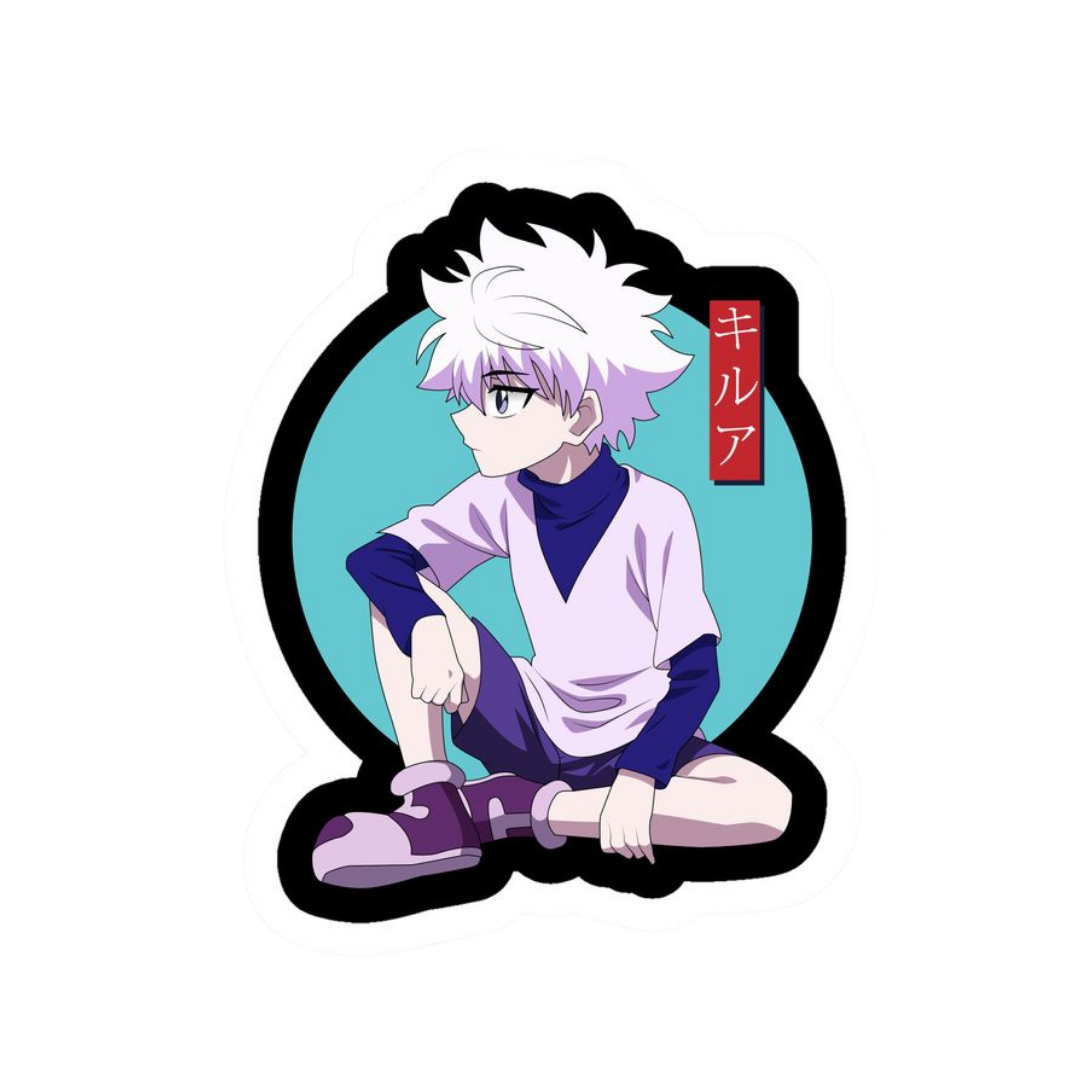 Hunter X Hunter anime stickers Killua seating