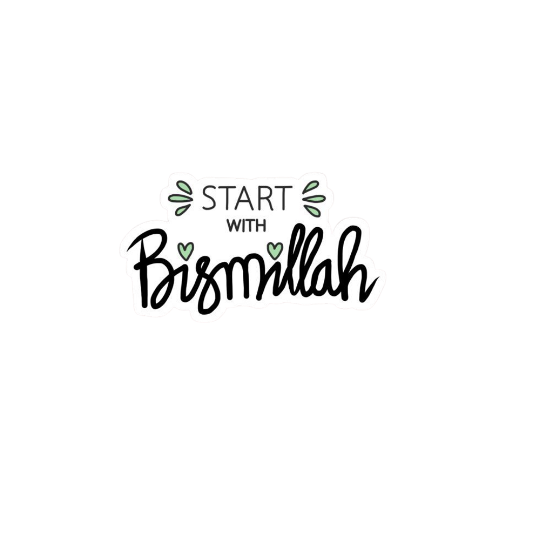 Start with Bismillah Islamic Sticker