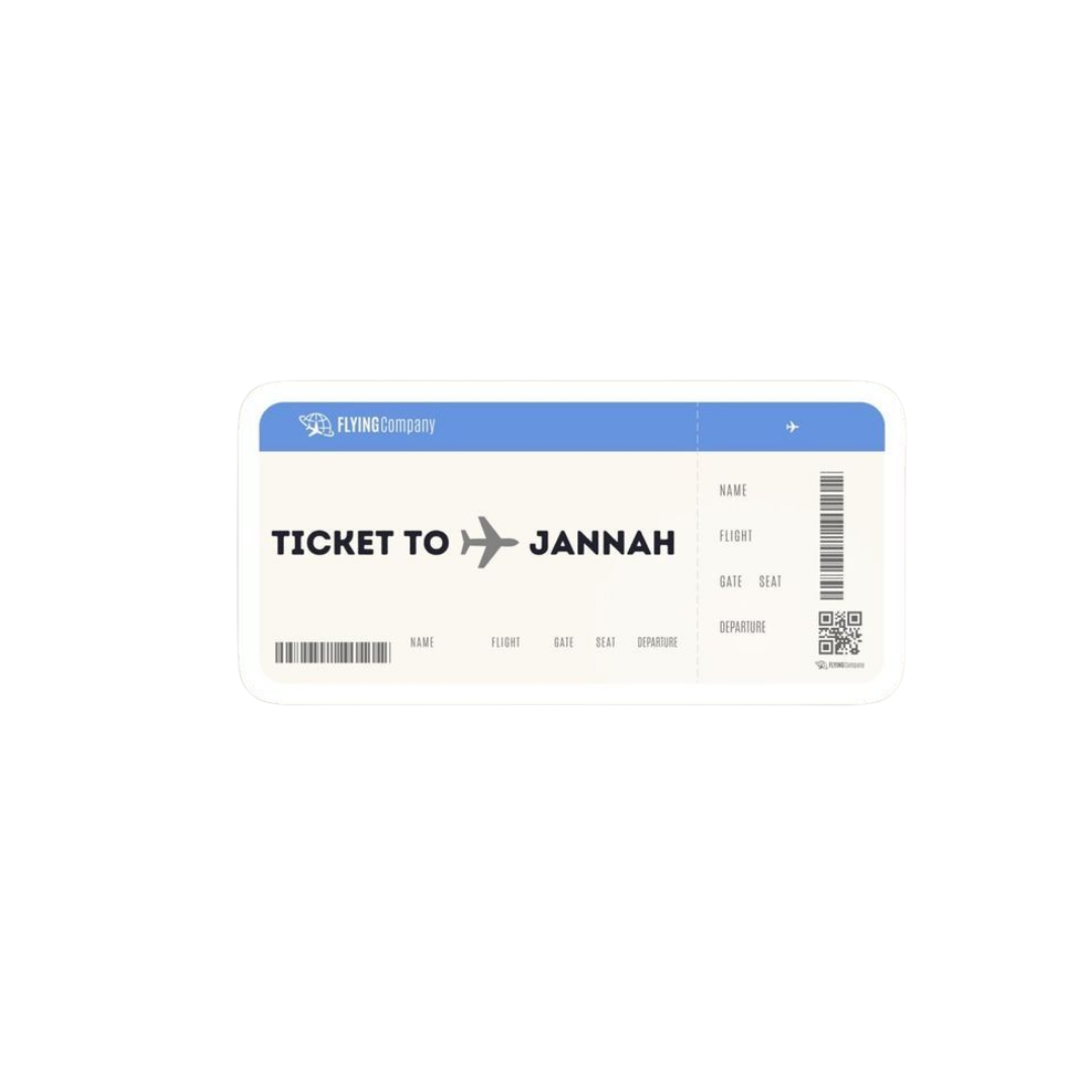 Ticket Islamic Sticker