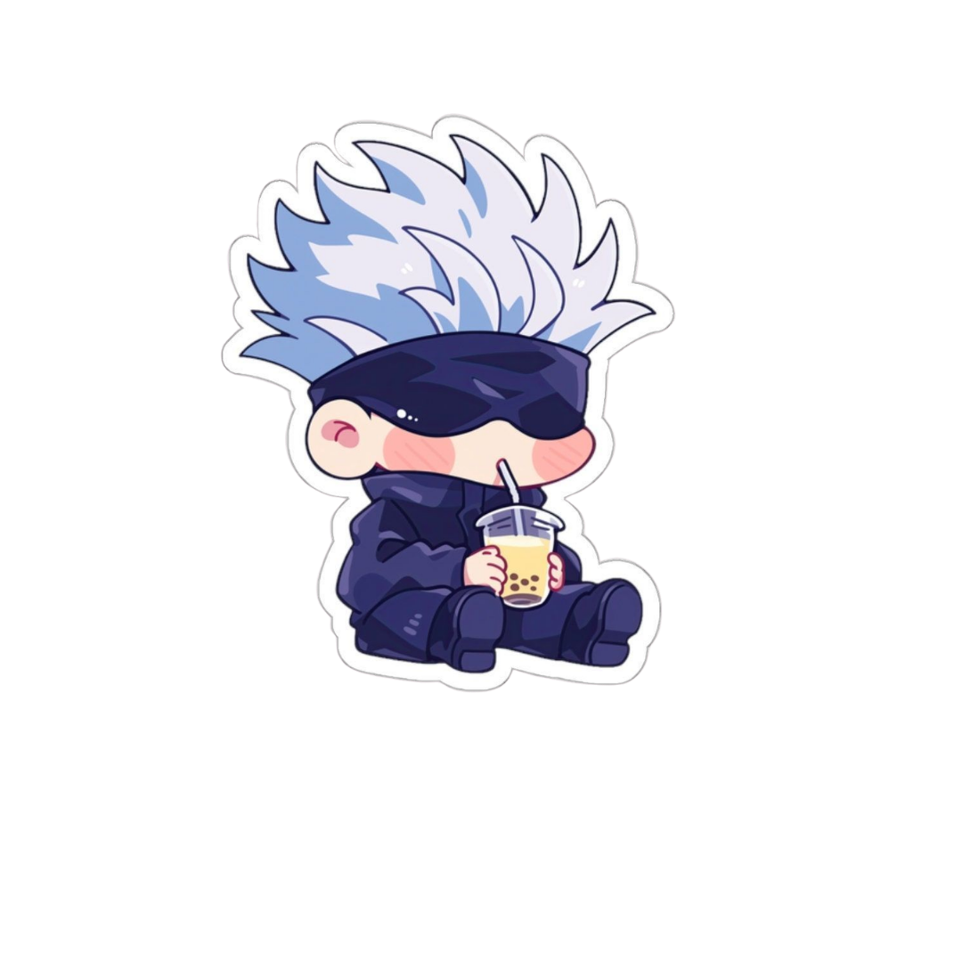 Satoru Gojo Chibi Drinking Jujutsu Kaisen Anime stickers
