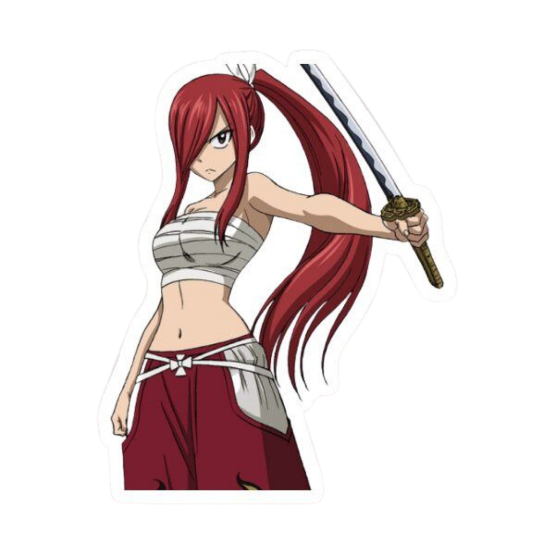 Erza Scarlet Fairy Tail Sticker 3 | Titania Armor Sticker