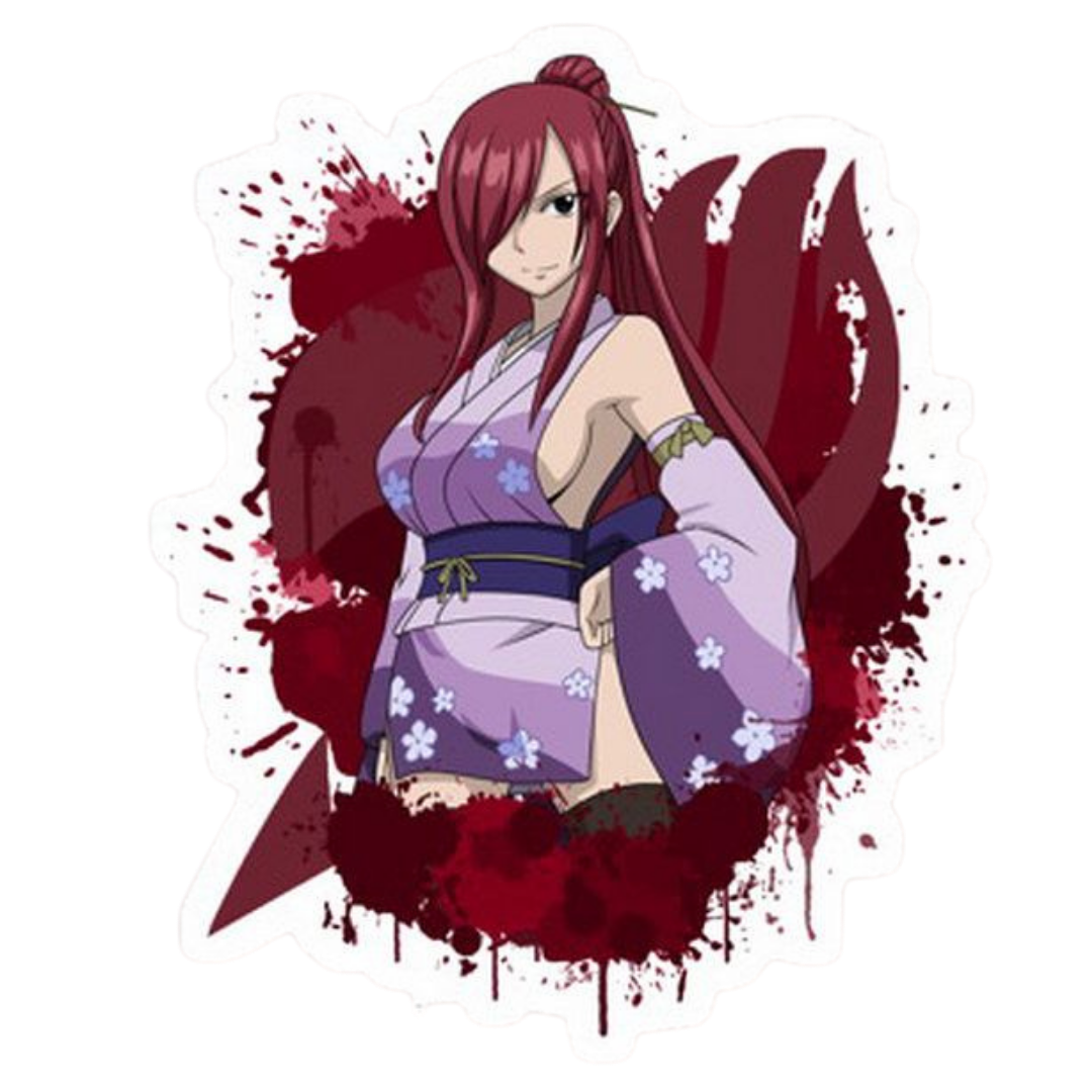 Erza Scarlet Fairy Tail Sticker 4 | Titania Armor Sticker