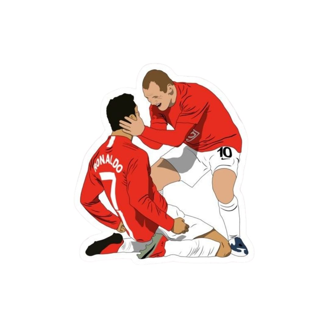 Rooney X Ronaldo | Manchester United Premium Sticker | Football Club