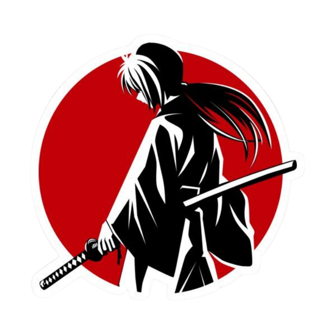 Rurouni Kenshin Anime Sticker 3 | Himura Kenshin Aesthetic Samurai Premium Sticker