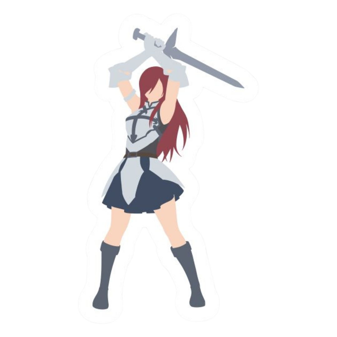 Erza Scarlet Fairy Tail Sticker 9 | Titania Armor Sticker