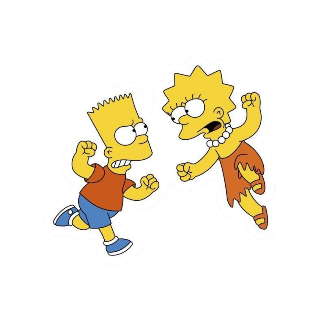 Bart and Lisa | The Simpsons Premium Sticker | TV Series