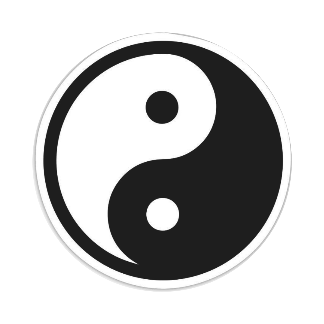 Yin and Yang Tinplate Badge