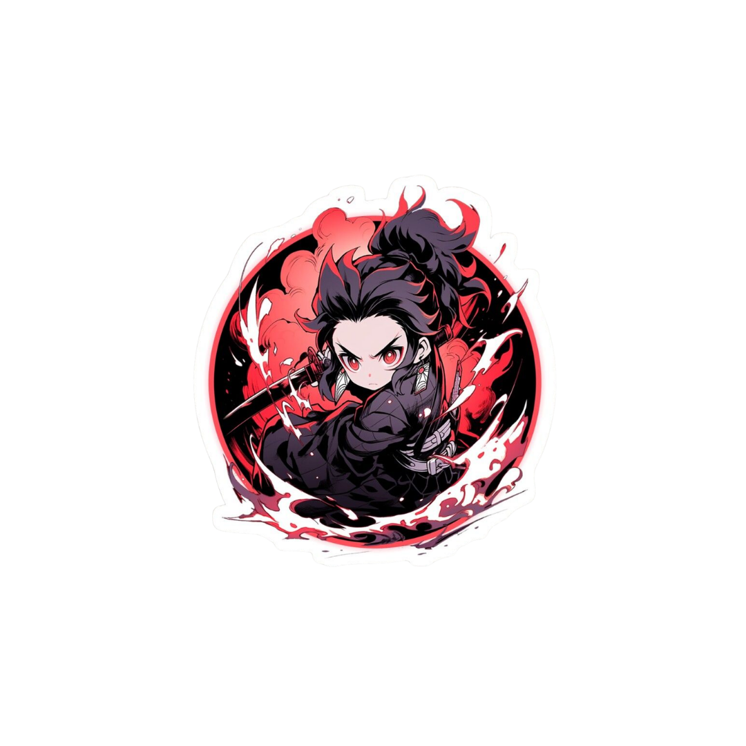 Tanjiro Angry Demon Slayer Anime Sticker