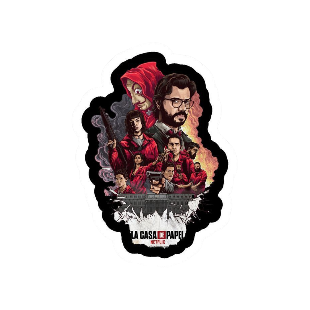 World of La Casa De Papel | Money Heist Premium Sticker | TV Series