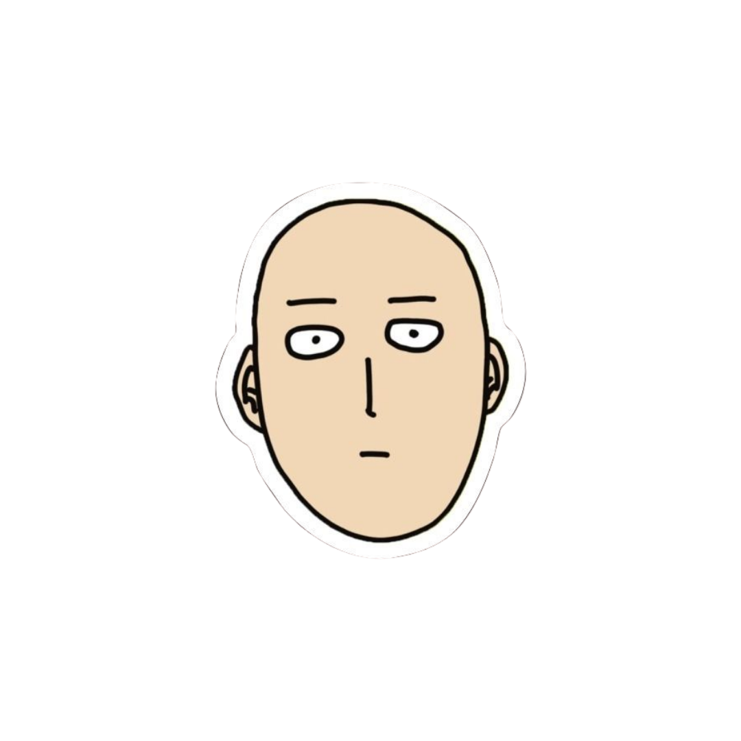 Saitama Face One Punch Man Anime Sticker