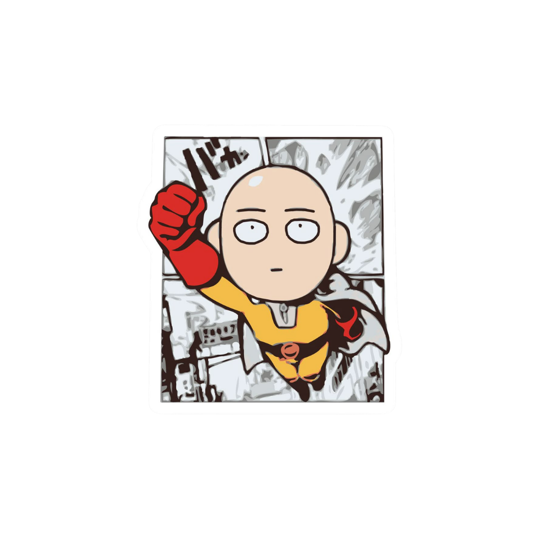 Saitama Fly One Punch Man Anime Sticker