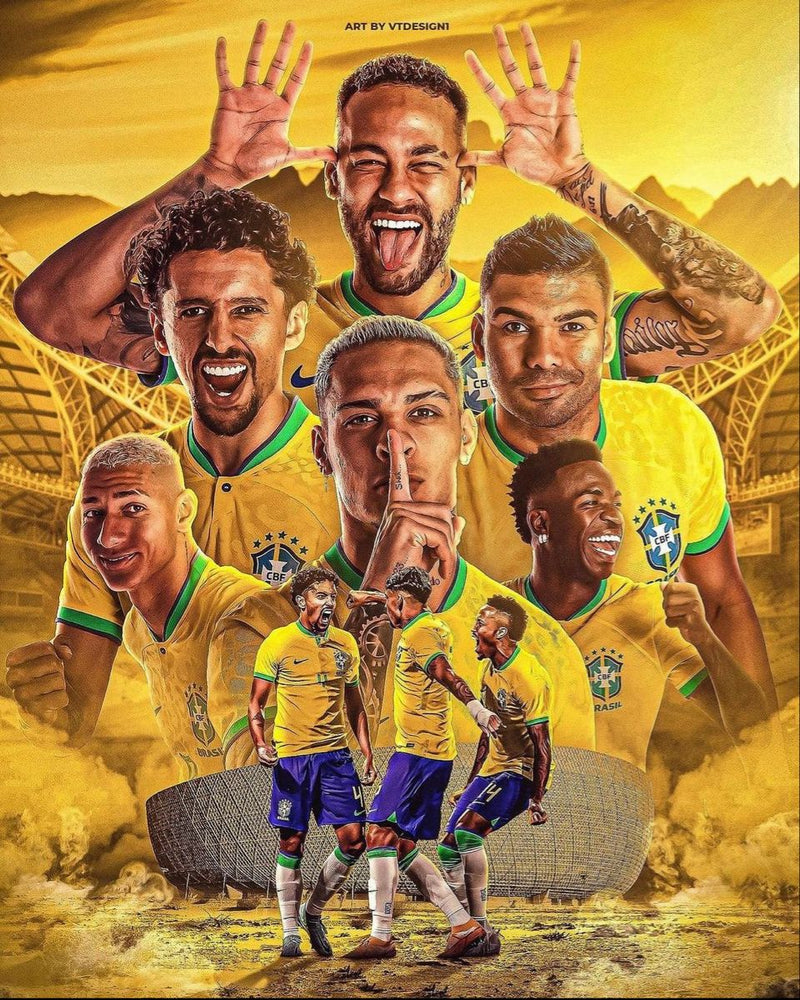 Brazil Football Team Stickers | Seleção Fan Designs | StickerBD