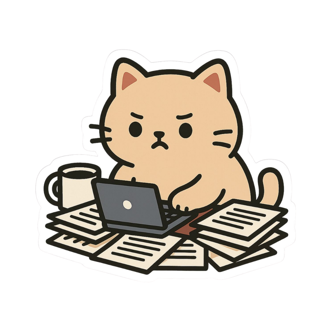 Busy cat Office stickers