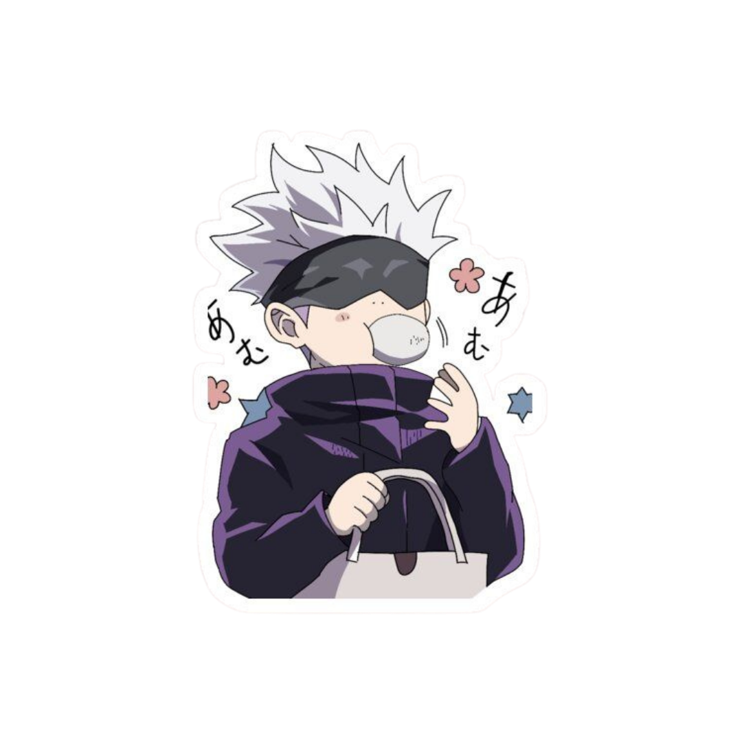 Satoru Gojo Eating Jujutsu Kaisen Anime stickers – StickerBD