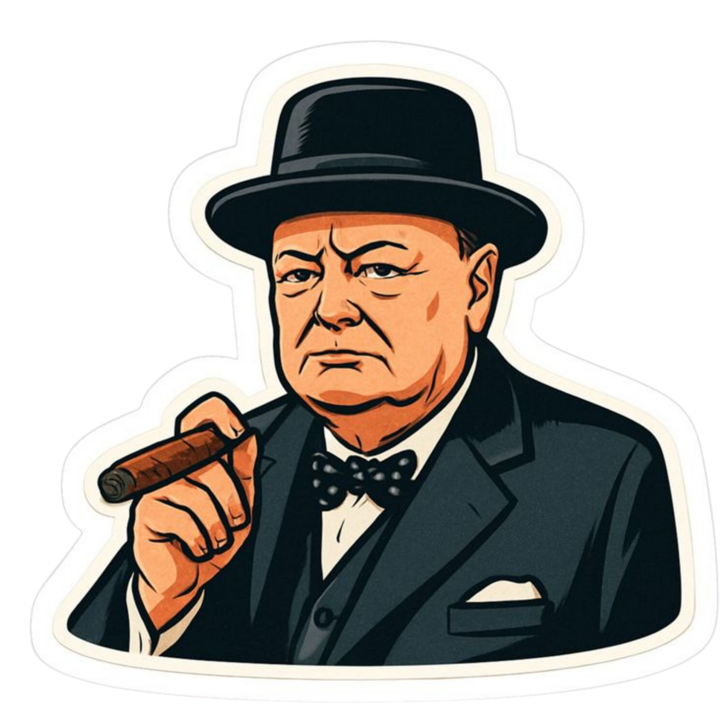 Churchill | Hollywood & Bollywood Celebrities Premium Sticker | Entertainment