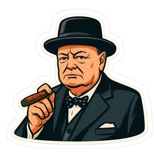 Churchill | Hollywood & Bollywood Celebrities Premium Sticker | Entertainment