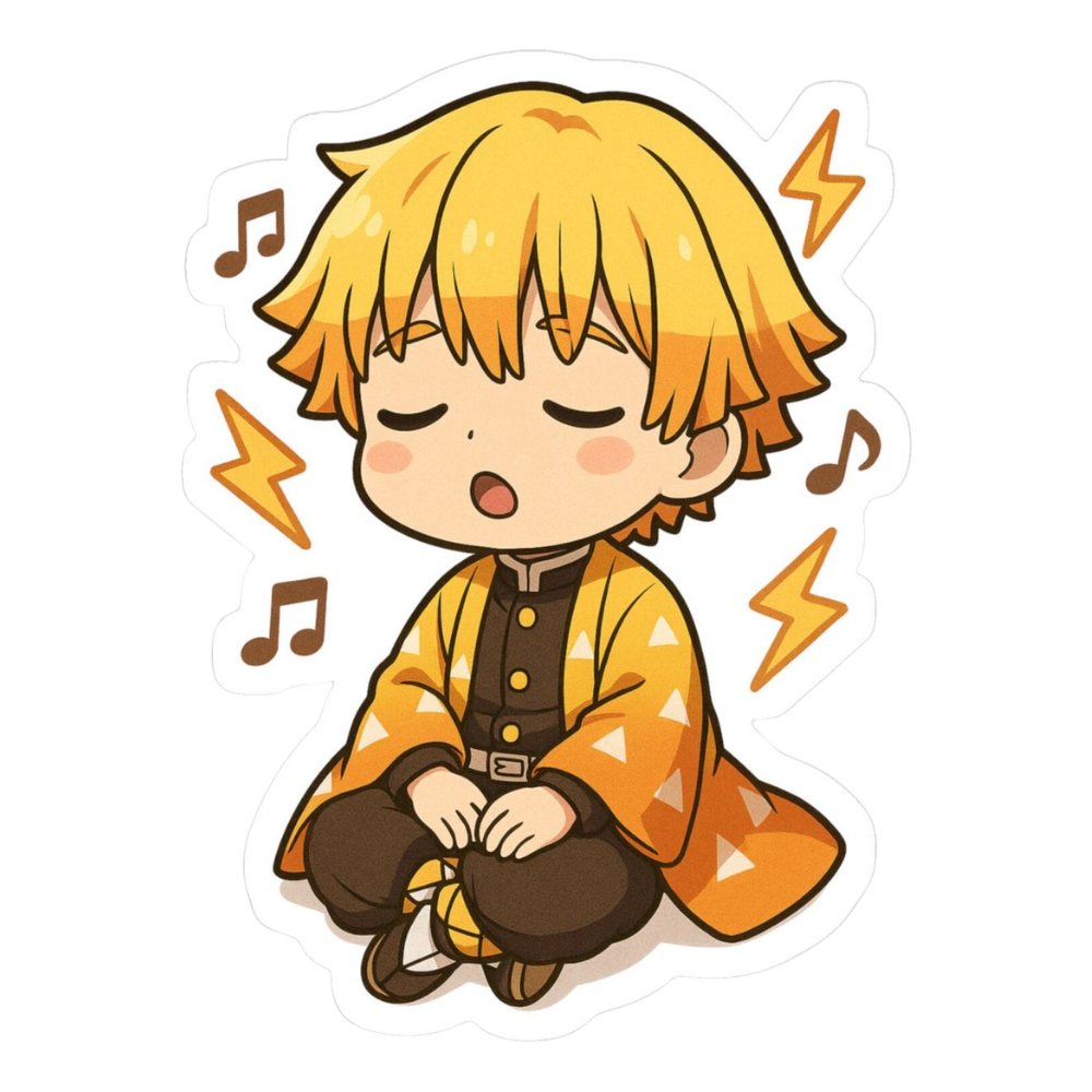 Zenitsu Agatsuma 12 | Premium Anime Sticker | Demon Slayer Edition