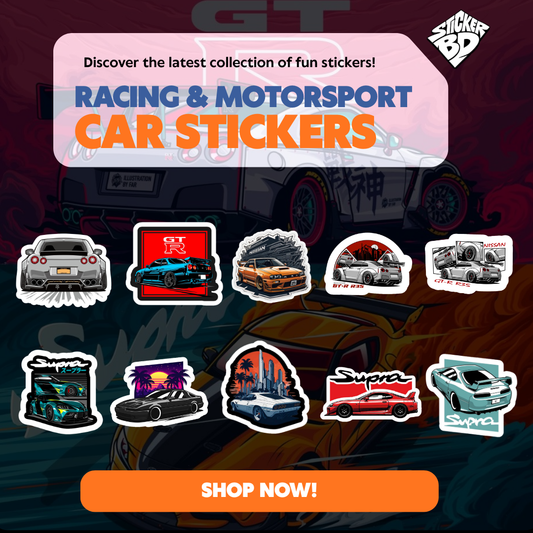Racing & Motorsport Car Stickers Bundle – Premium Speed Collection 🏁