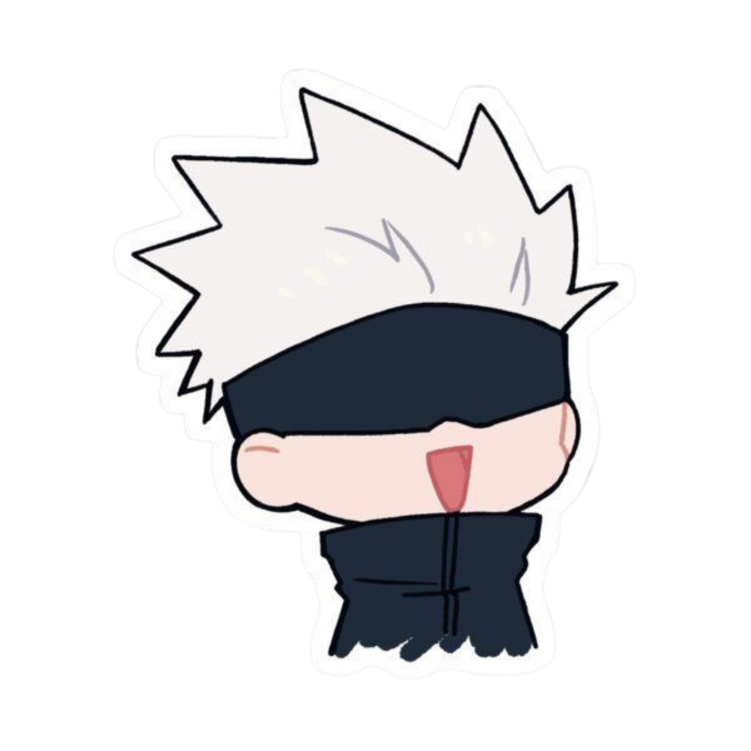 Satoru Gojo Smiling Chibi Jujutsu Kaisen Anime stickers