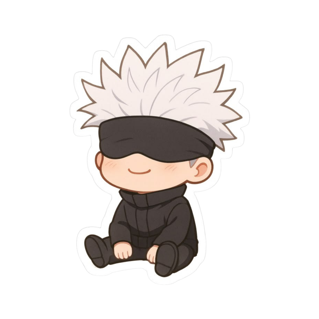 Satoru Gojo Chibi Seating Jujutsu Kaisen Anime stickers