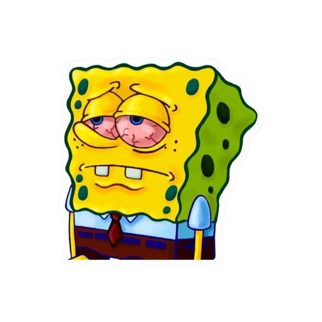 Stoned Sponge Bob Hemp Sticker