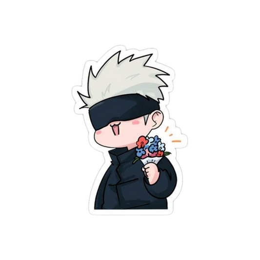 Satoru Gojo Chibi Flower Jujutsu Kaisen Anime stickers