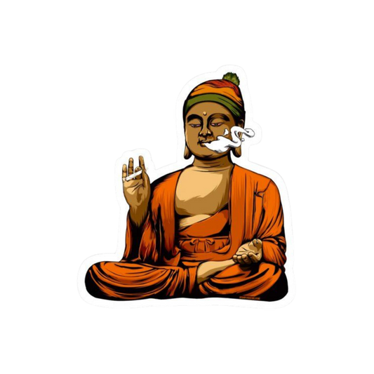 Stoned Buddha  Hemp Sticker