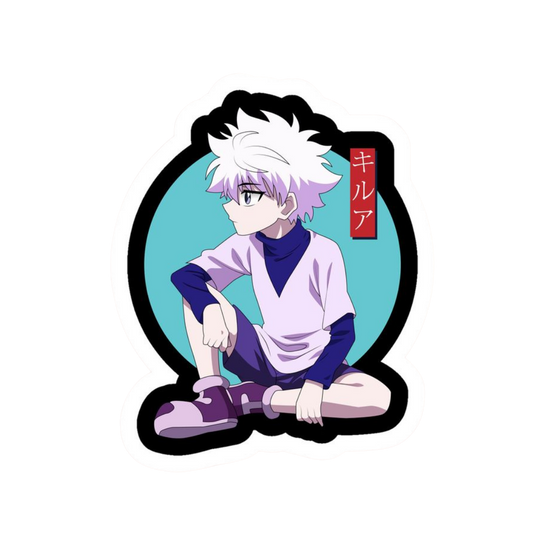 Hunter X Hunter anime stickers Killua seating