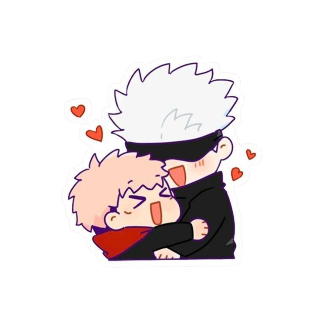 Satoru Gojo and Yuji  Chibi Jujutsu Kaisen Anime stickers