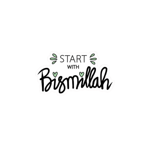 Start with Bismillah Islamic Sticker