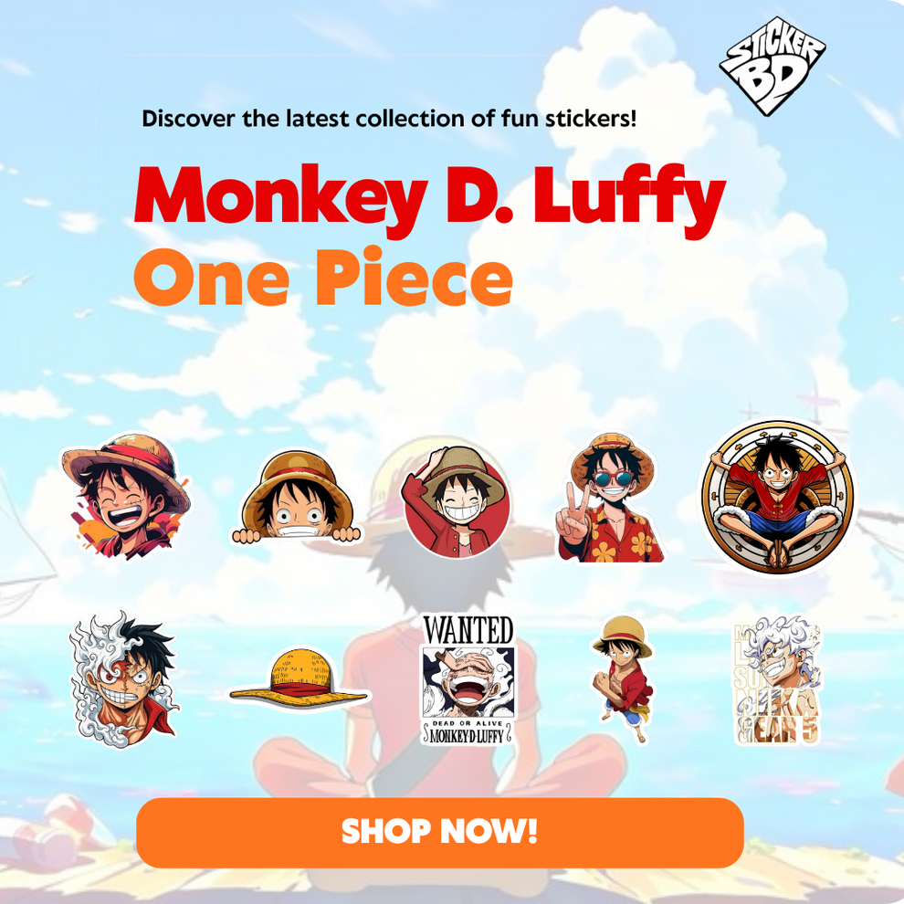 Monkey D. Luffy Anime Sticker Bundle – StickerBD