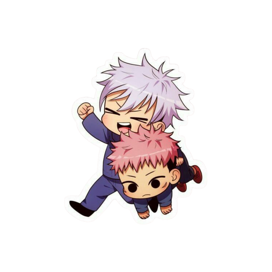 Satoru Gojo Yuji running Jujutsu Kaisen Anime stickers