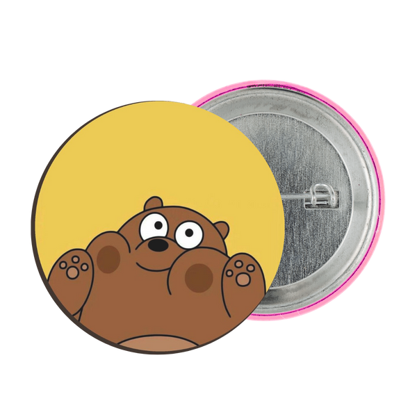 Grizzly Bear Tinplate Badge