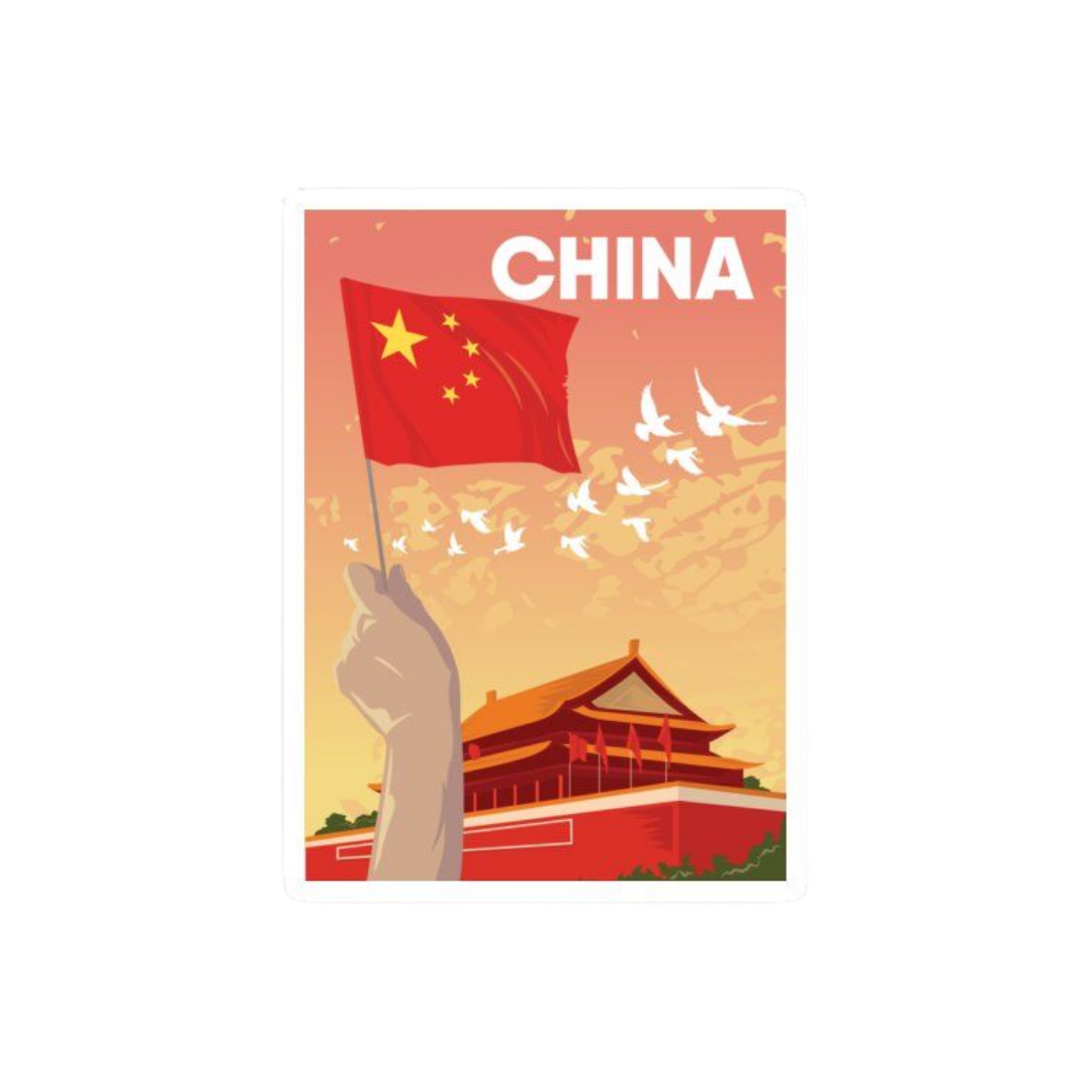 China 7 | Country Premium Sticker | Country, Flag & Travel Sticker