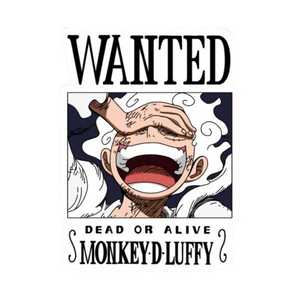 Monkey D. Luffy wanted sign Anime stickers