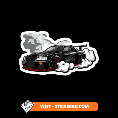 Mid Night JDM Car Stickers