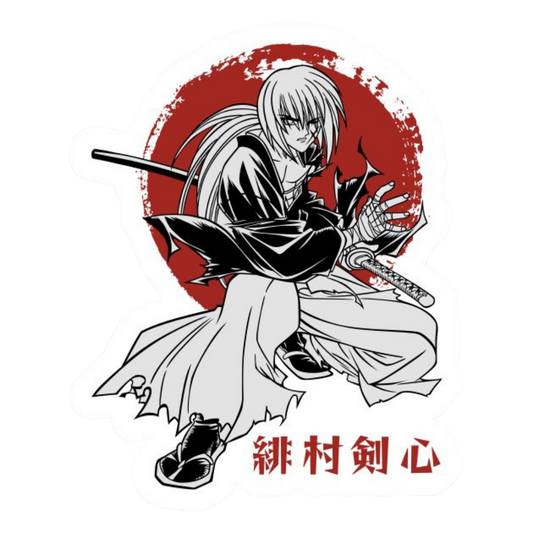 Rurouni Kenshin Anime Sticker 2 | Himura Kenshin Aesthetic Samurai Premium Sticker