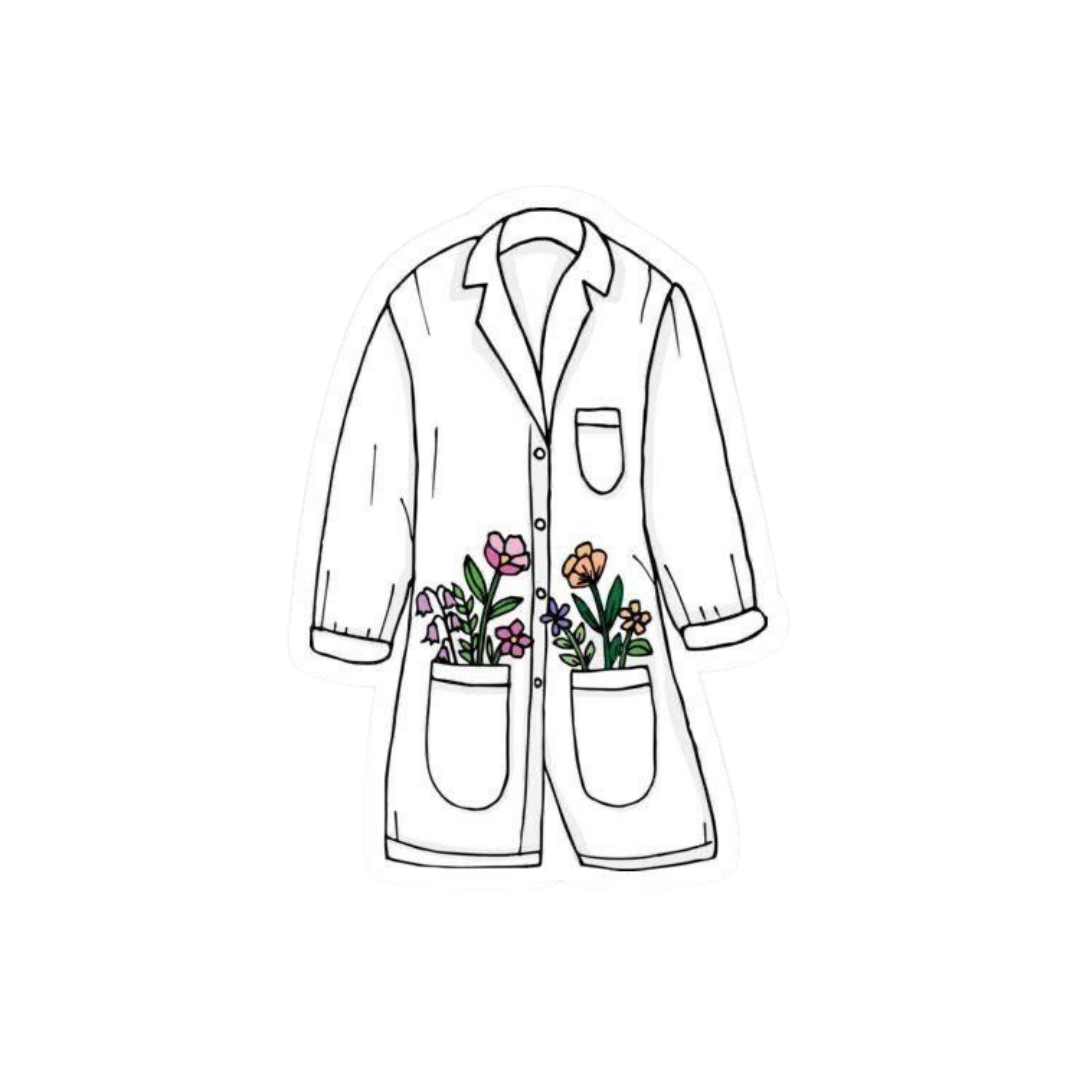 Doctor stickers Apron flower