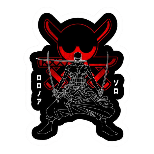 Roronoa Zoro One Piece Sticker 15 | Three Sword Style Premium Sticker