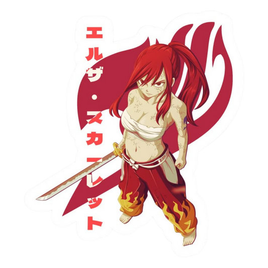 Erza Scarlet Fairy Tail Sticker | Titania Armor Sticker