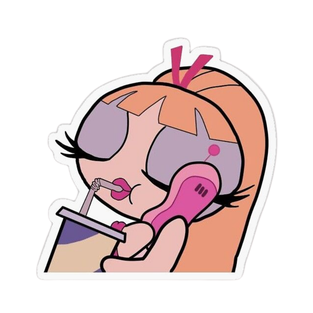 Pink Sticker 34 | Women Pink Barbie Lady | Aesthetic Girl Power Premium Sticker