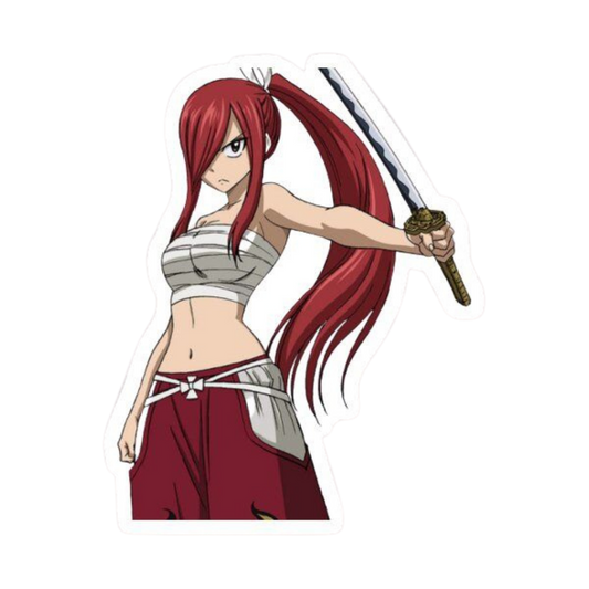 Erza Scarlet Fairy Tail Sticker 3 | Titania Armor Sticker