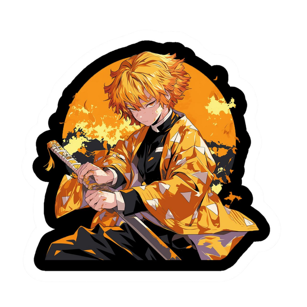 Zenitsu Agatsuma 04 | Premium Anime Sticker | Demon Slayer Edition