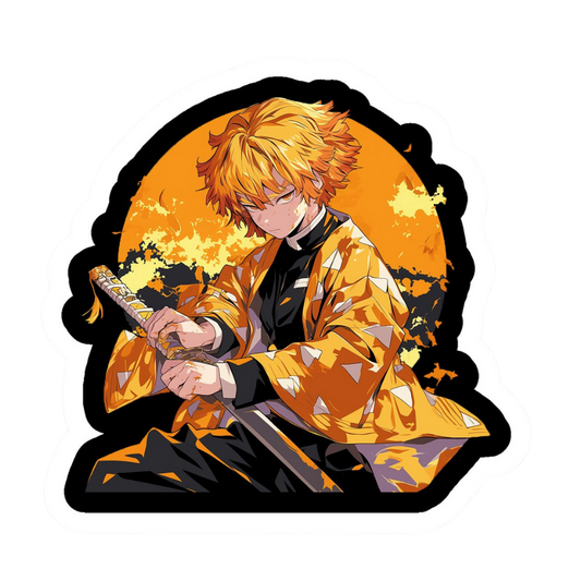 Zenitsu Agatsuma 04 | Premium Anime Sticker | Demon Slayer Edition