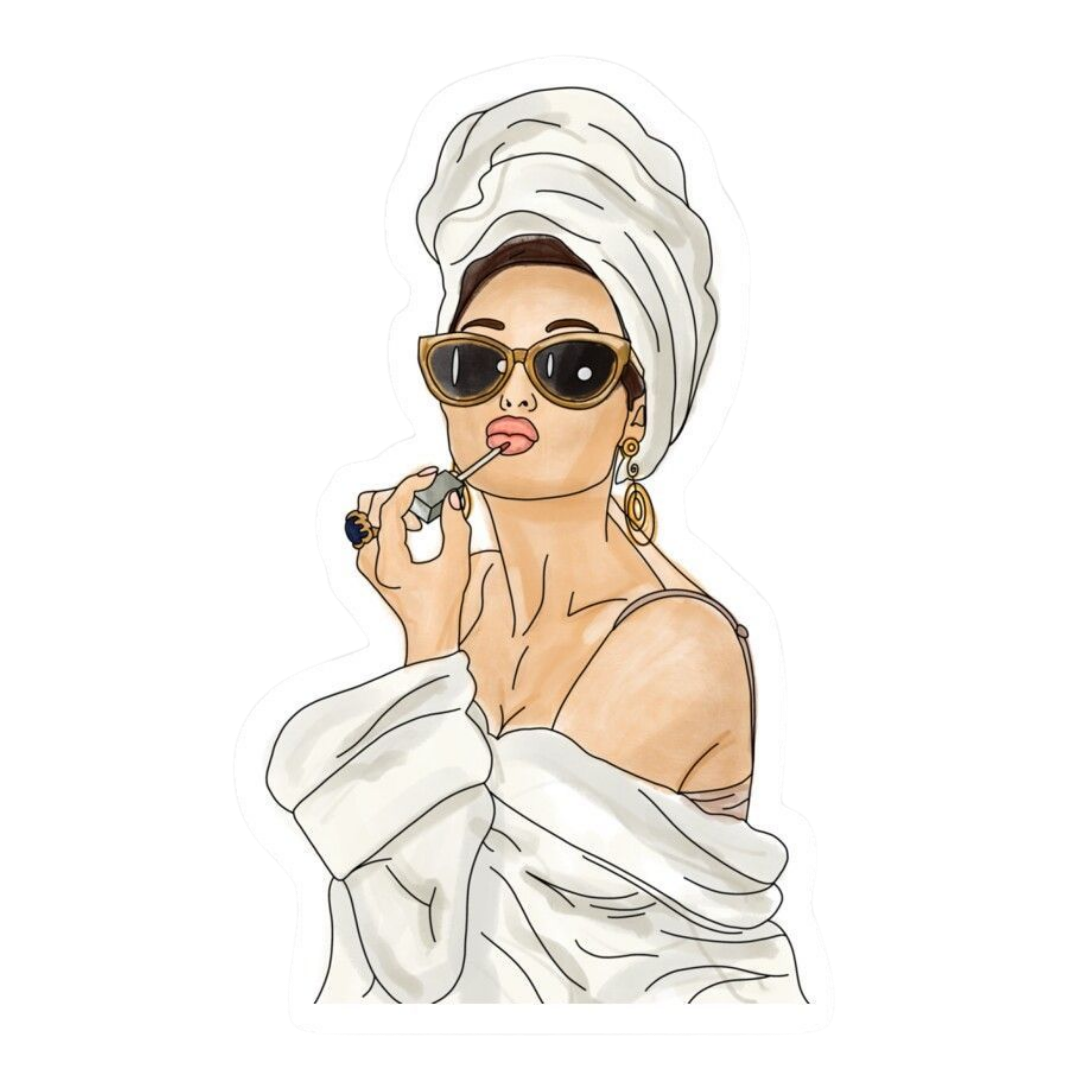 Pink Sticker 56 | Women Pink Barbie Lady | Aesthetic Girl Power Premiu ...