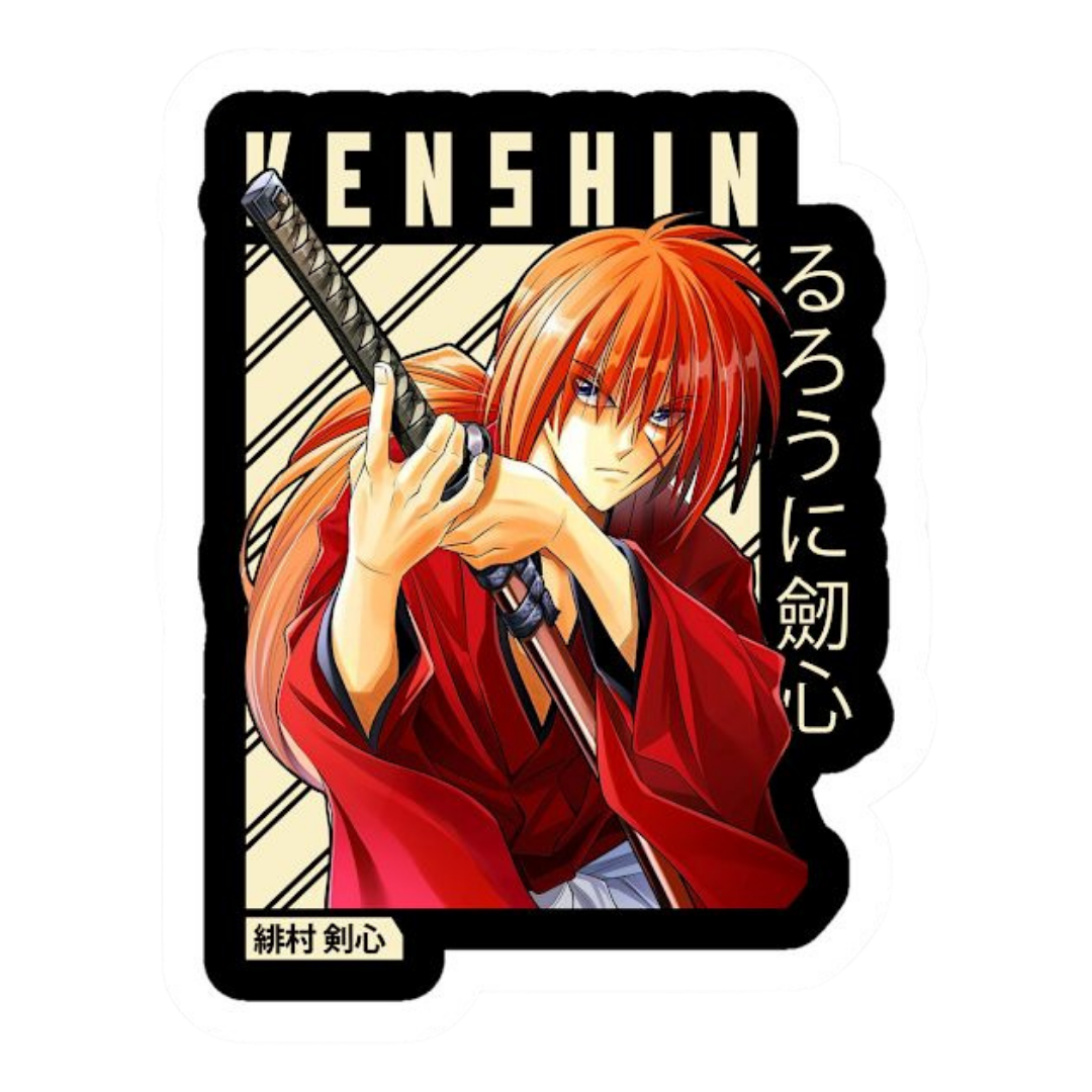 Rurouni Kenshin Anime Sticker 5 | Himura Kenshin Aesthetic Samurai Premium Sticker