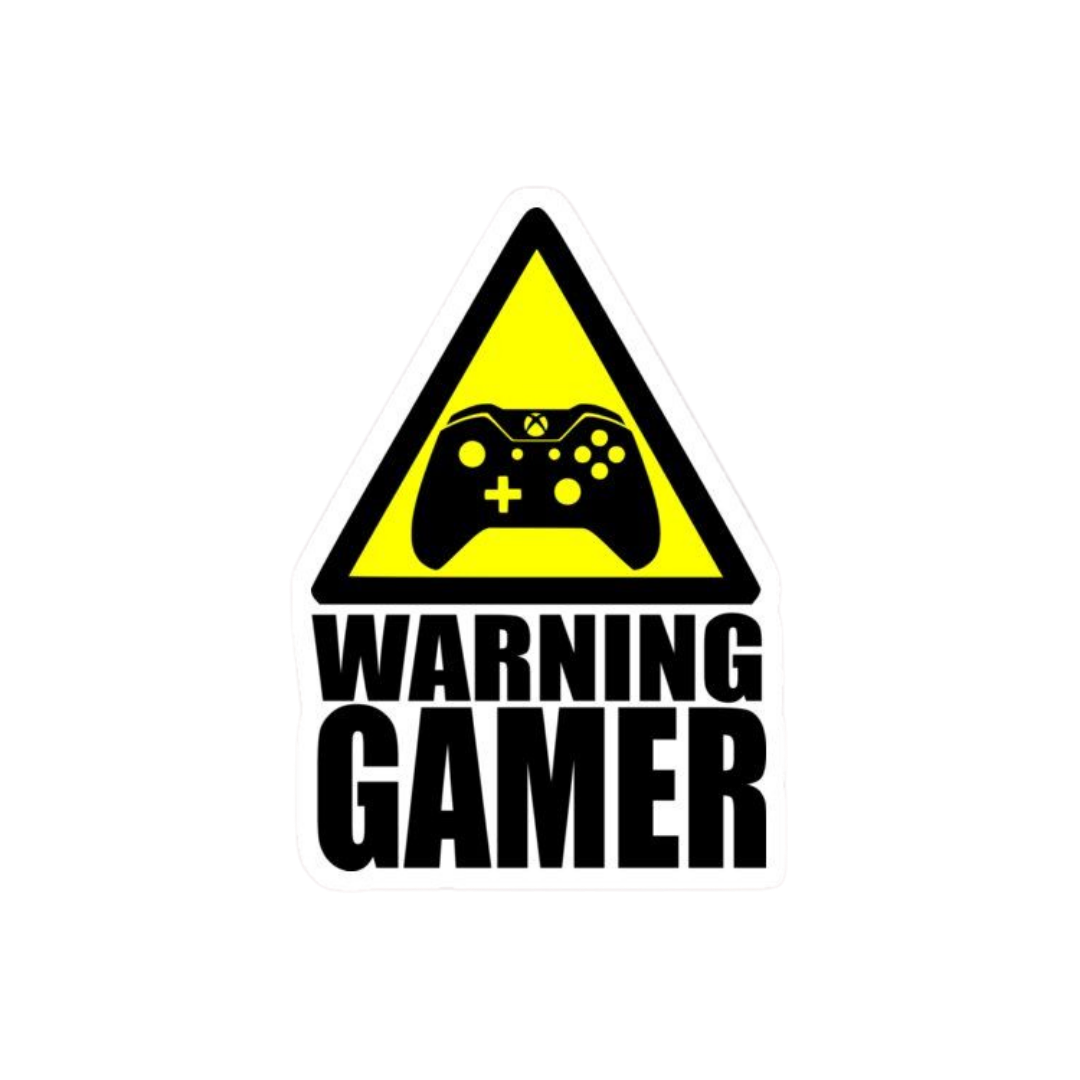 Warning Gamer Sticker